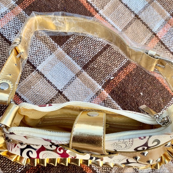 Y2K Tribal Gold lining mini fashion purse - Picture 3 of 3